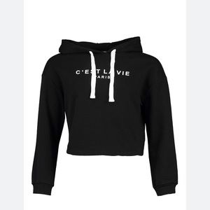 Boo Hoo cropped hoodie